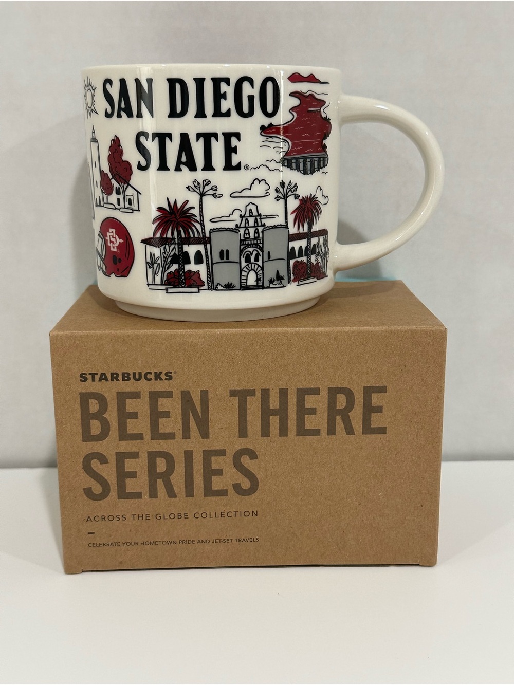 Starbucks San Diego State Mug - White & Maroon Accents